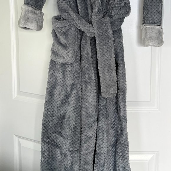 CAROLE HOCHMAN Full Length Robe NWT Gray Size Small - Picture 2 of 7